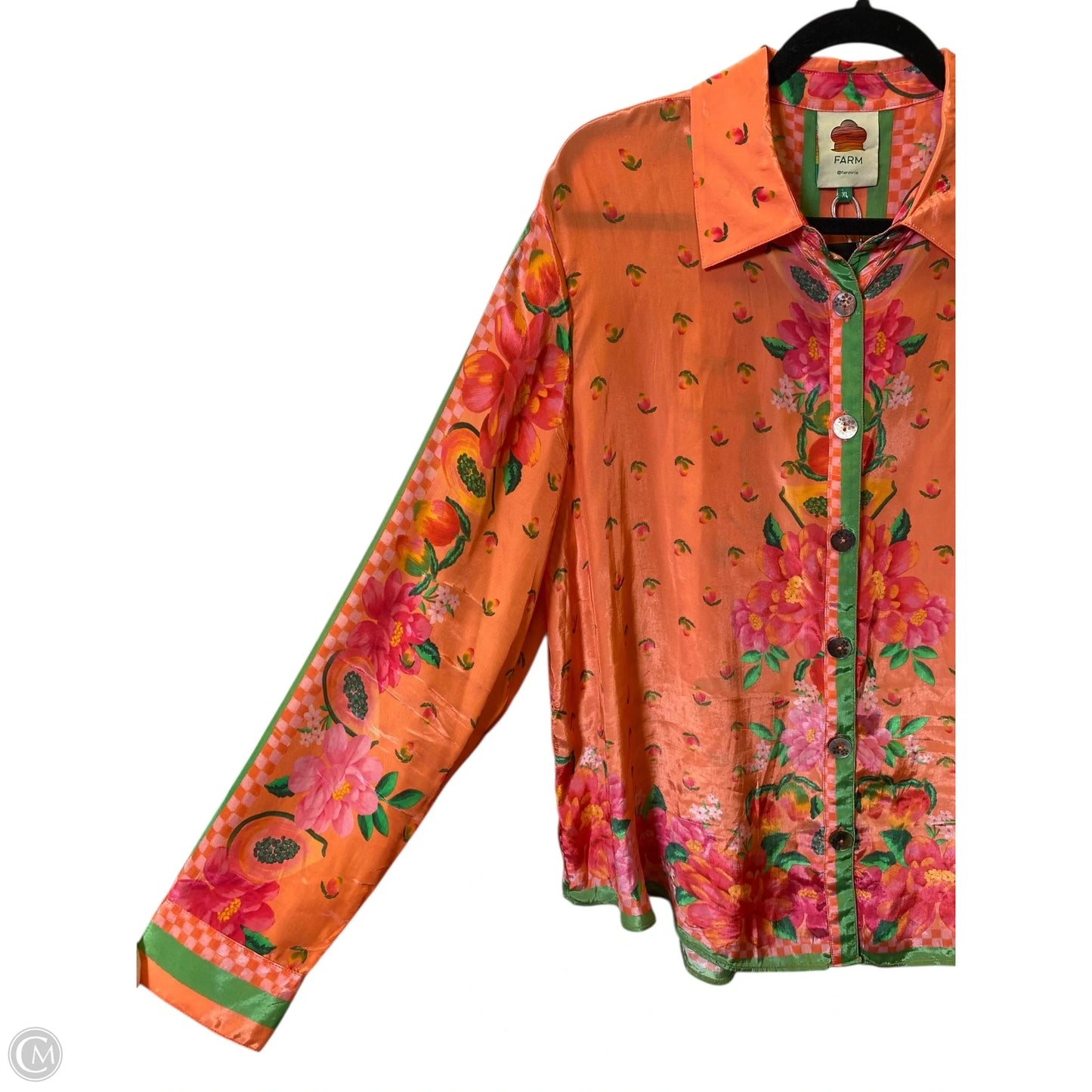 Top Long Sleeve By Farm Rio In Multi-colored, Size: Xl