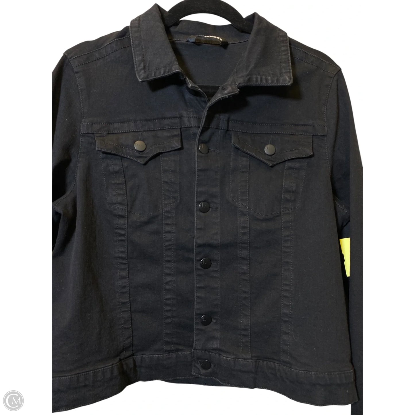 Jacket Denim By D Jeans In Black, Size: L