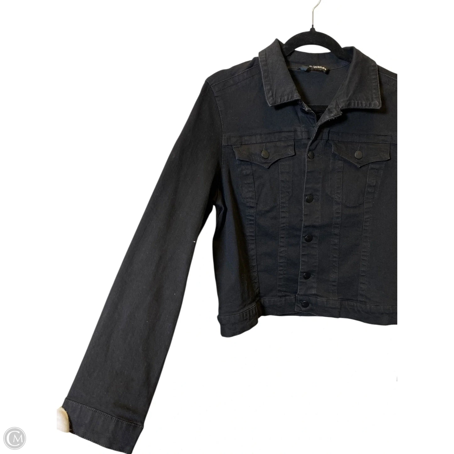 Jacket Denim By D Jeans In Black, Size: L