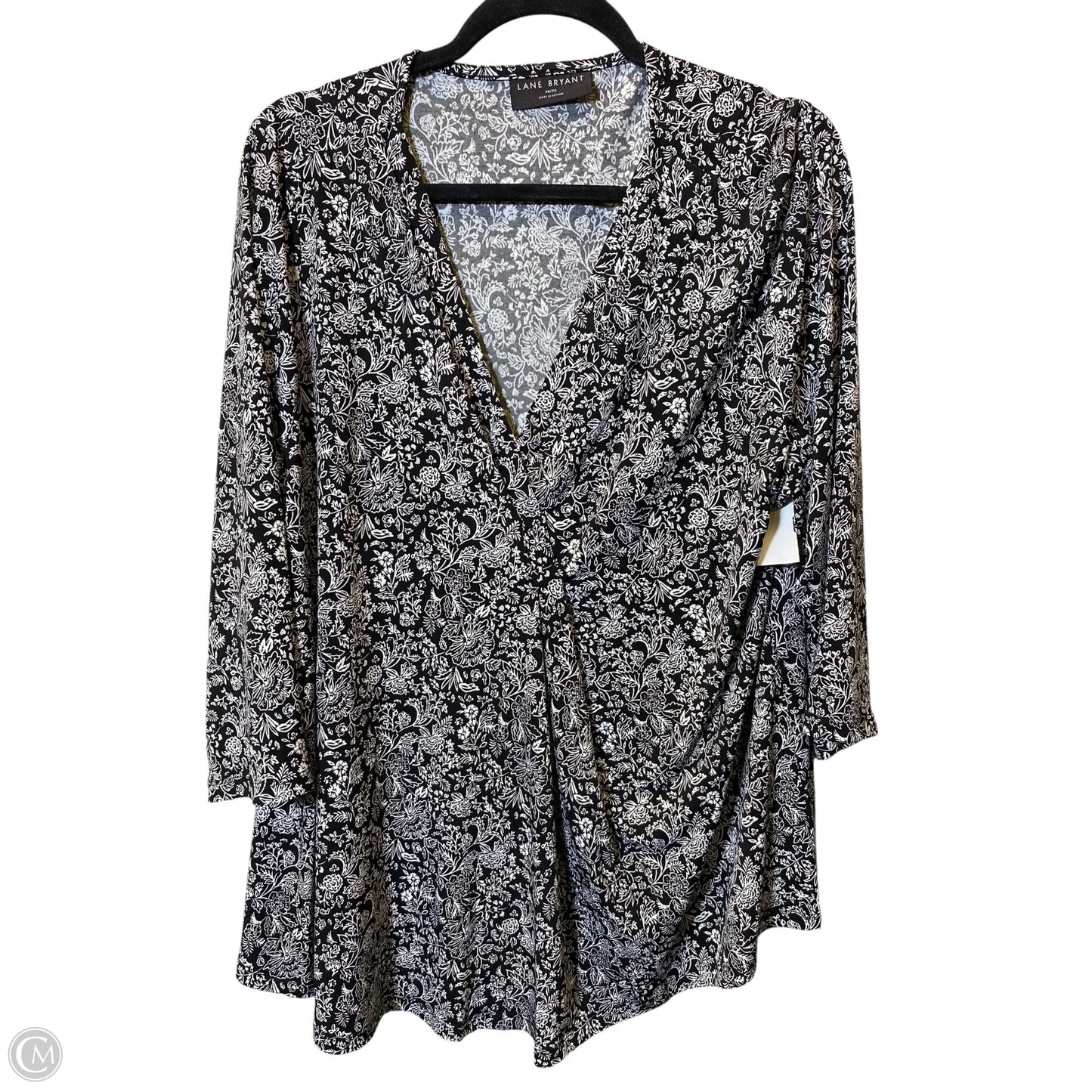 Top 3/4 Sleeve By Lane Bryant In Floral Print, Size: 18