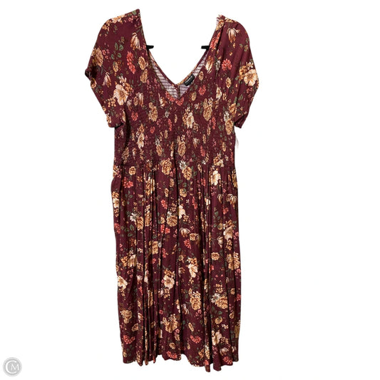 Dress Casual Midi By Torrid In Floral Print, Size: 3x