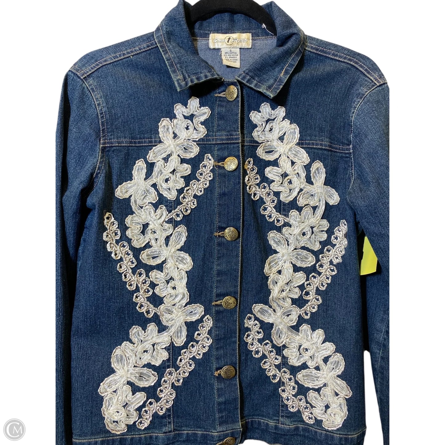Jacket Denim By Clothes Mentor In Blue Denim, Size: S