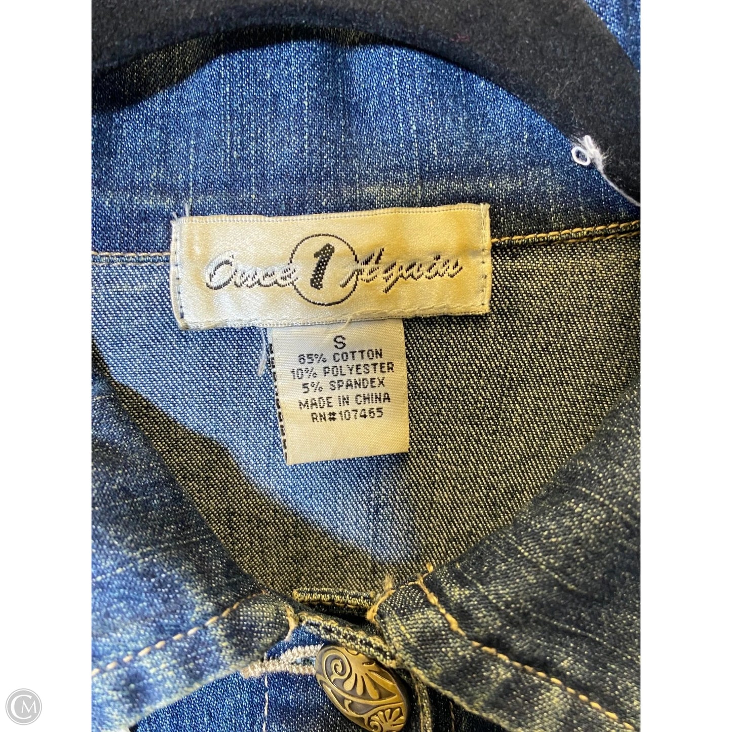 Jacket Denim By Clothes Mentor In Blue Denim, Size: S