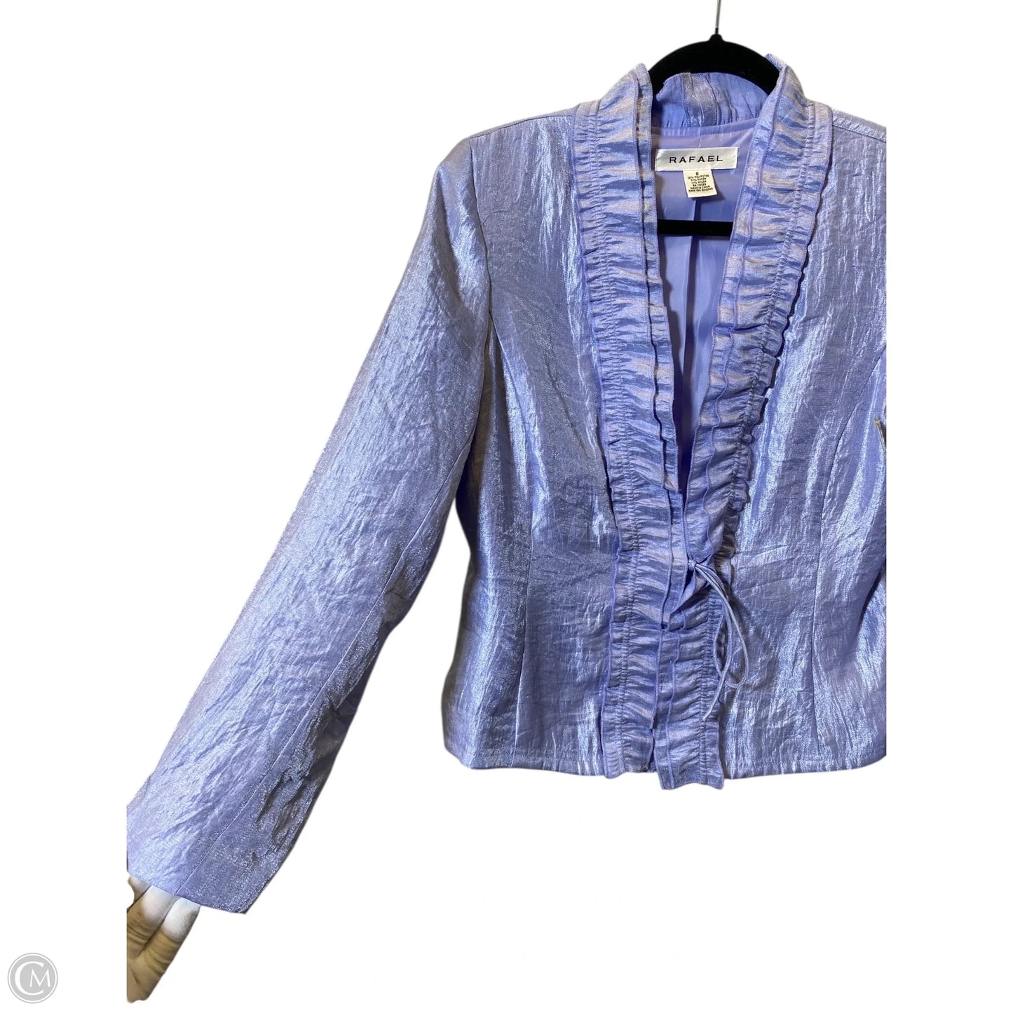 Blouse Long Sleeve By Clothes Mentor In Purple, Size: 8