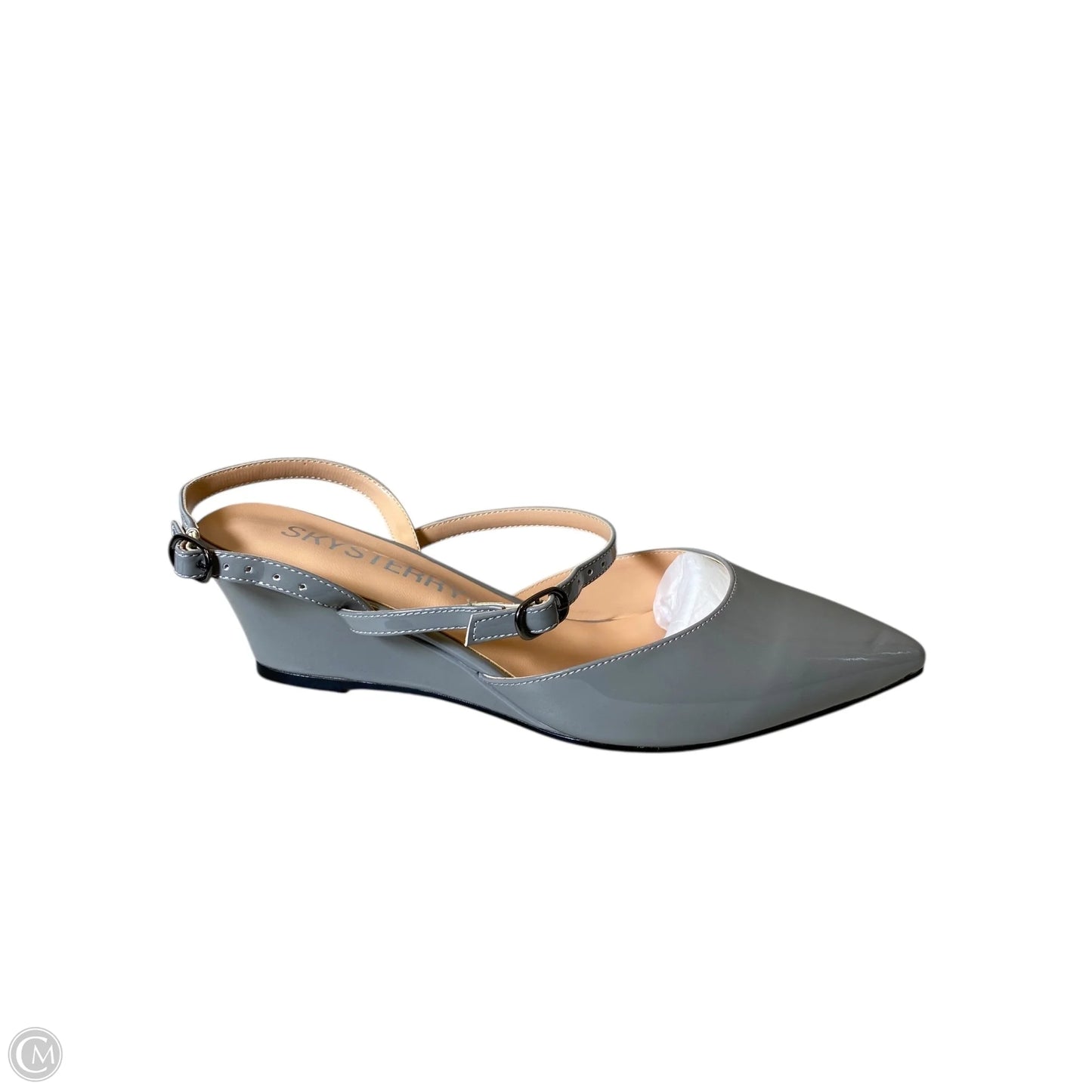 Shoes Heels Wedge By Clothes Mentor In Grey, Size: 9