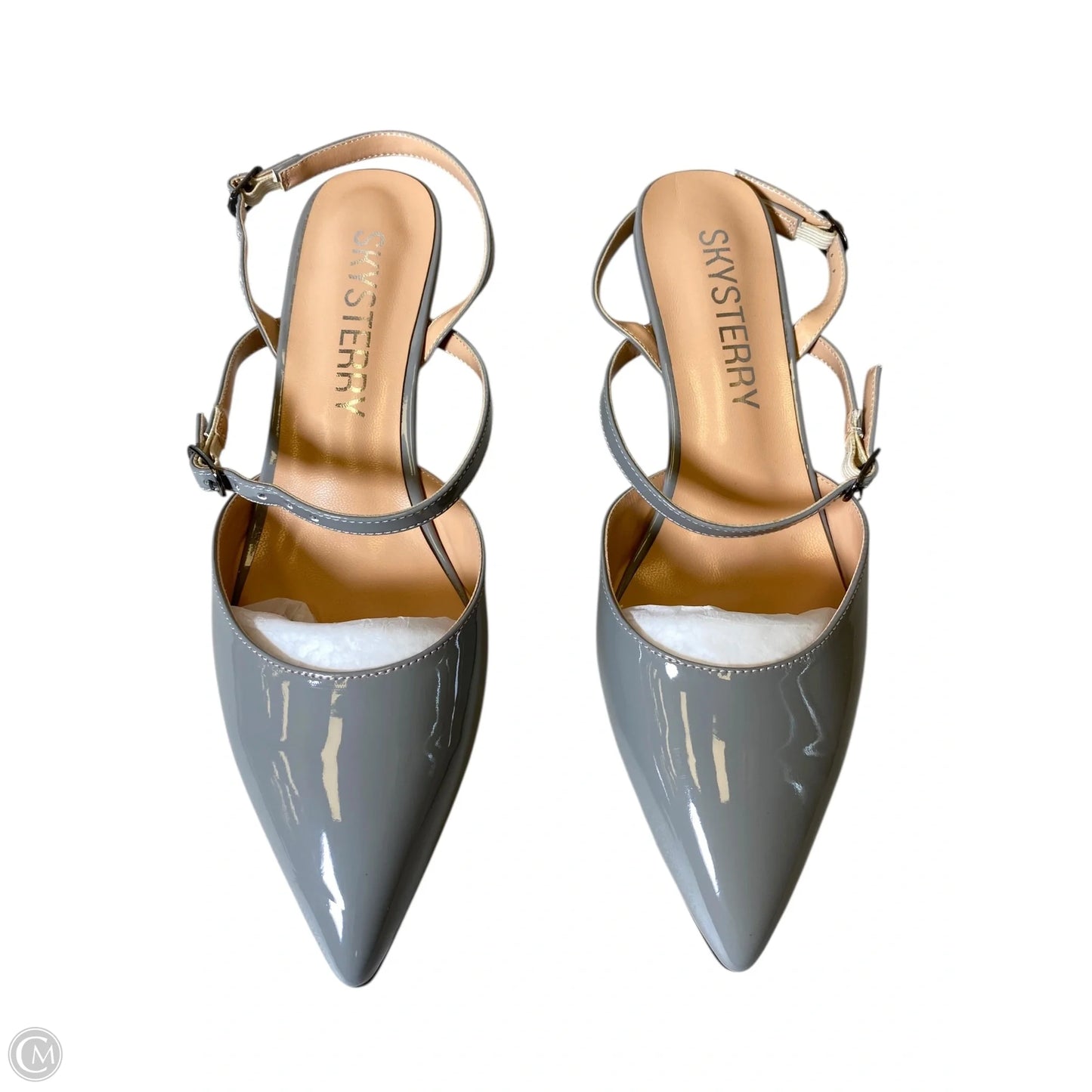 Shoes Heels Wedge By Clothes Mentor In Grey, Size: 9