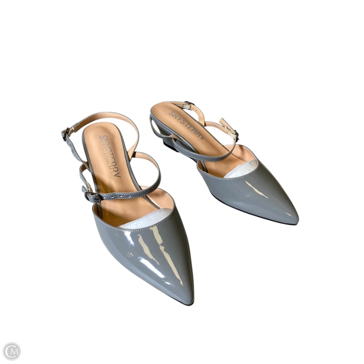 Shoes Heels Wedge By Clothes Mentor In Grey, Size: 9