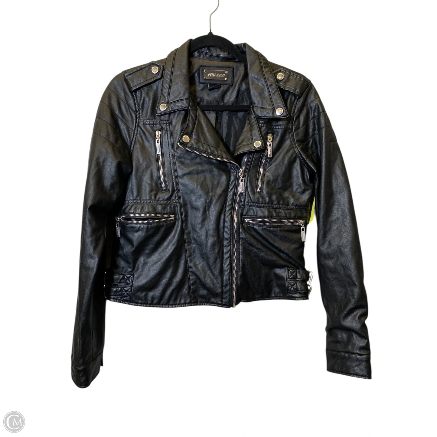 Jacket Leather By Jou Jou In Black, Size: M