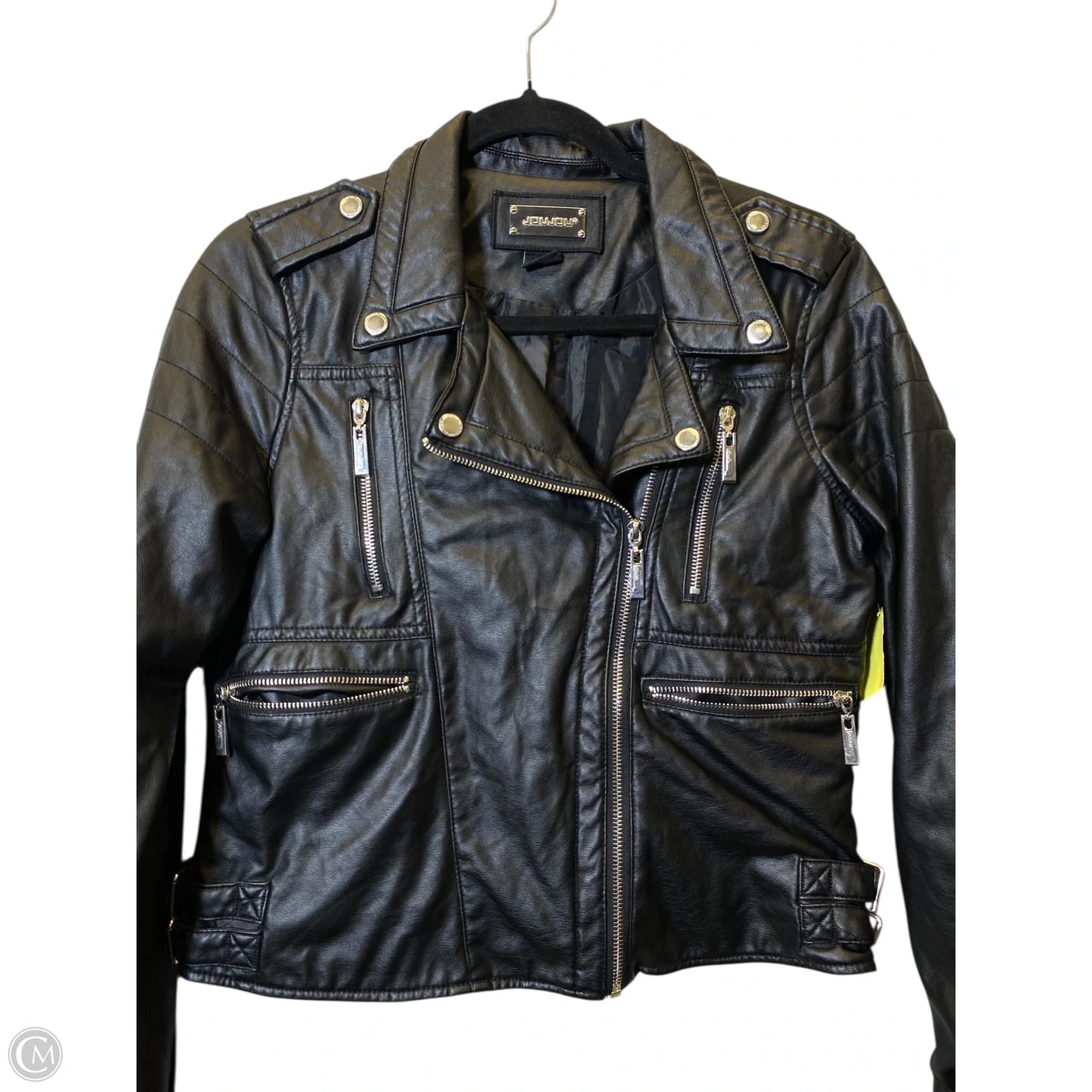 Jacket Leather By Jou Jou In Black, Size: M