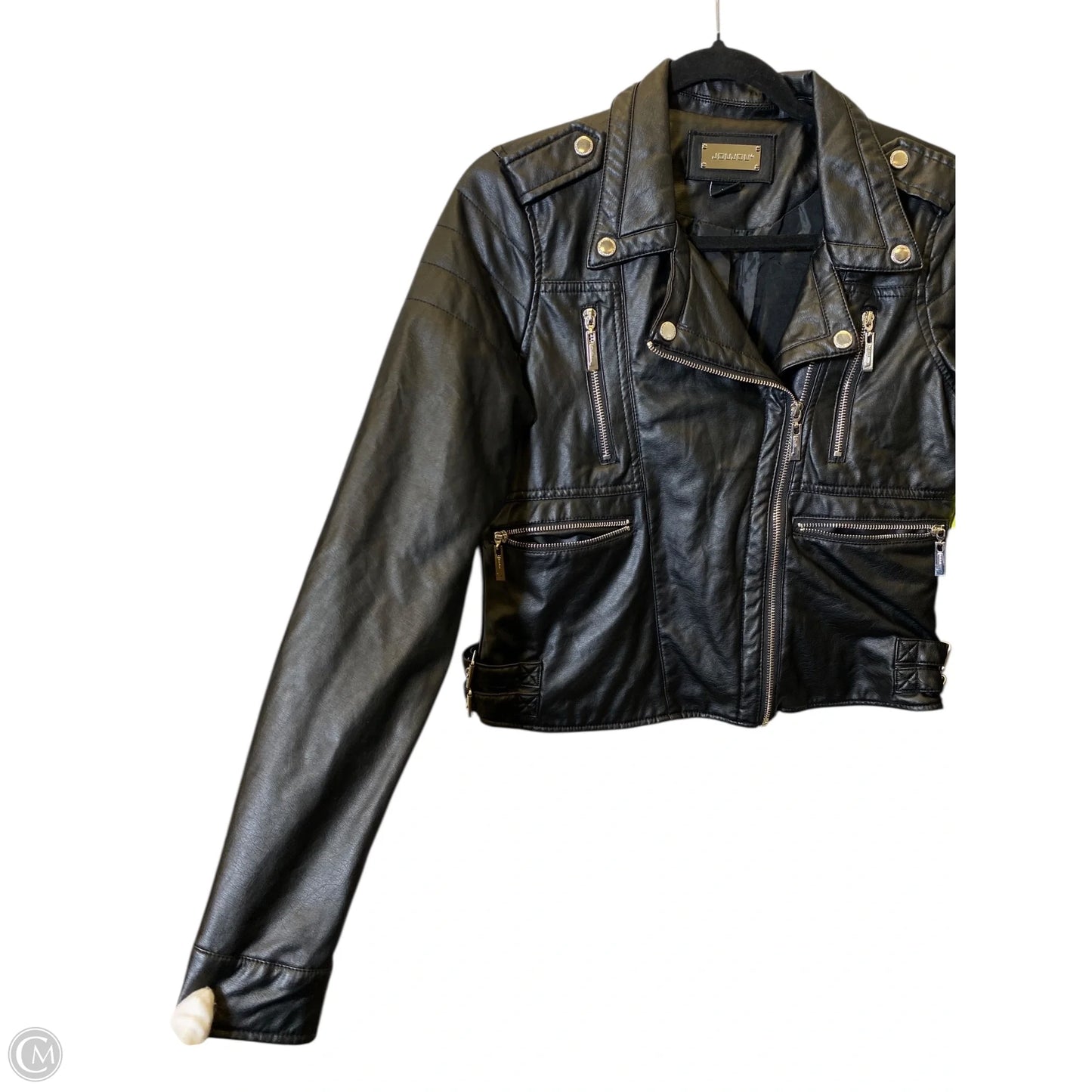 Jacket Leather By Jou Jou In Black, Size: M
