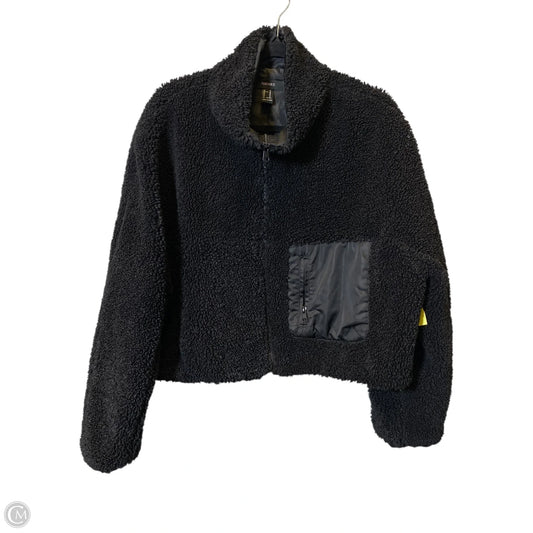 Jacket Faux Fur & Sherpa By Forever 21 In Black, Size: M