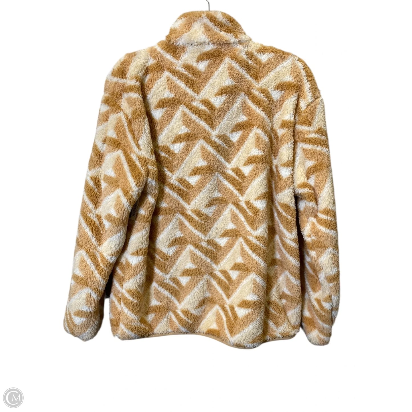 Jacket Faux Fur & Sherpa By Hurley In White & Yellow, Size: L