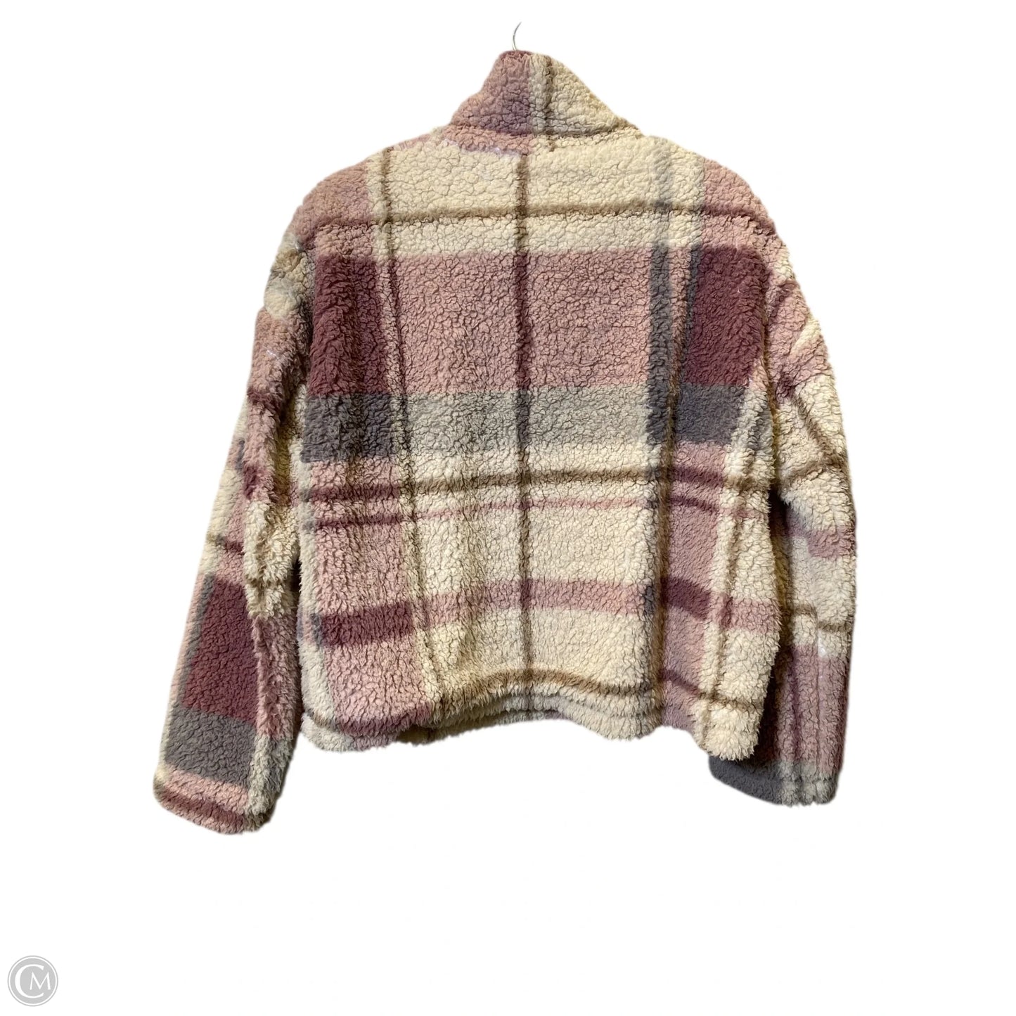 Jacket Faux Fur & Sherpa By Thread And Supply In Plaid Pattern, Size: M