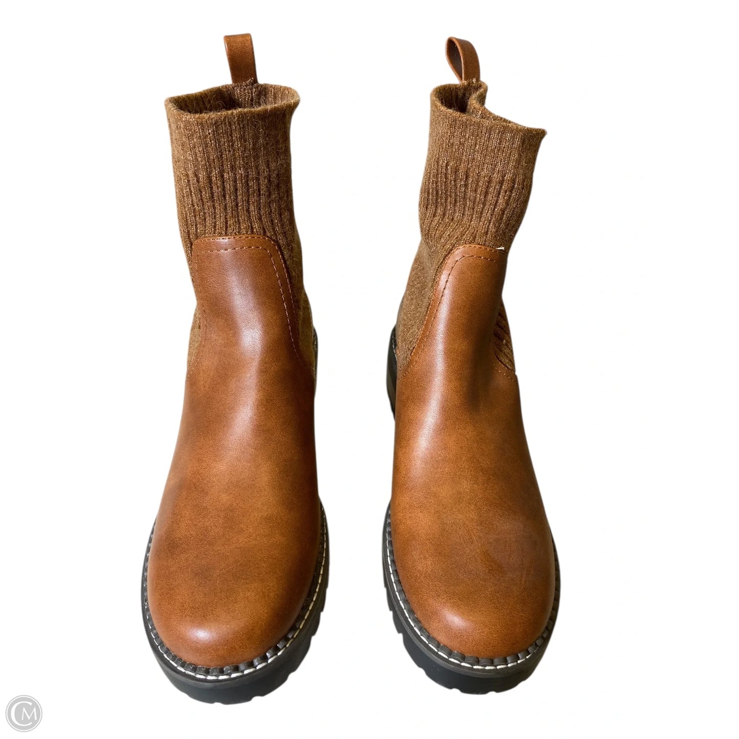 Boots Ankle Heels By Universal Thread In Brown, Size: 10