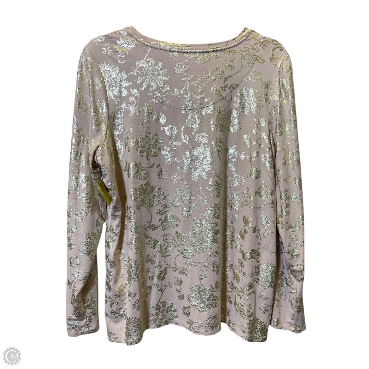 Top Long Sleeve By Chicos In Gold & Pink, Size: L