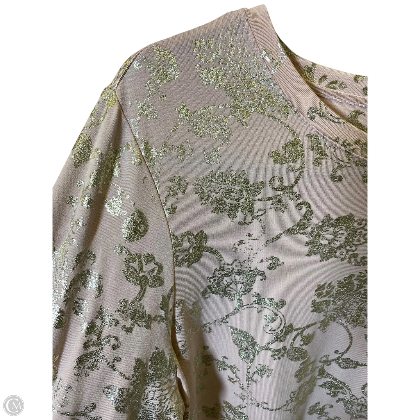 Top Long Sleeve By Chicos In Gold & Pink, Size: L