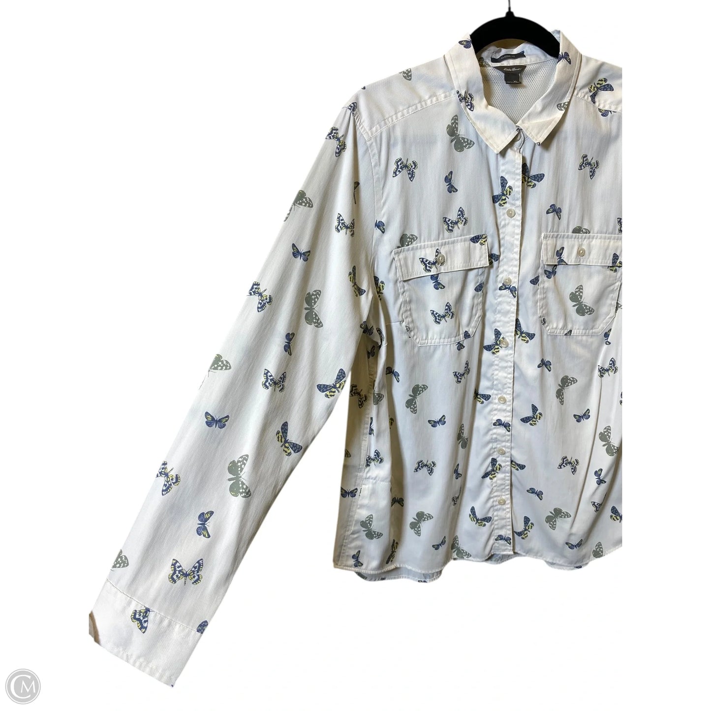 Top Long Sleeve By Eddie Bauer In Multi-colored, Size: Xl