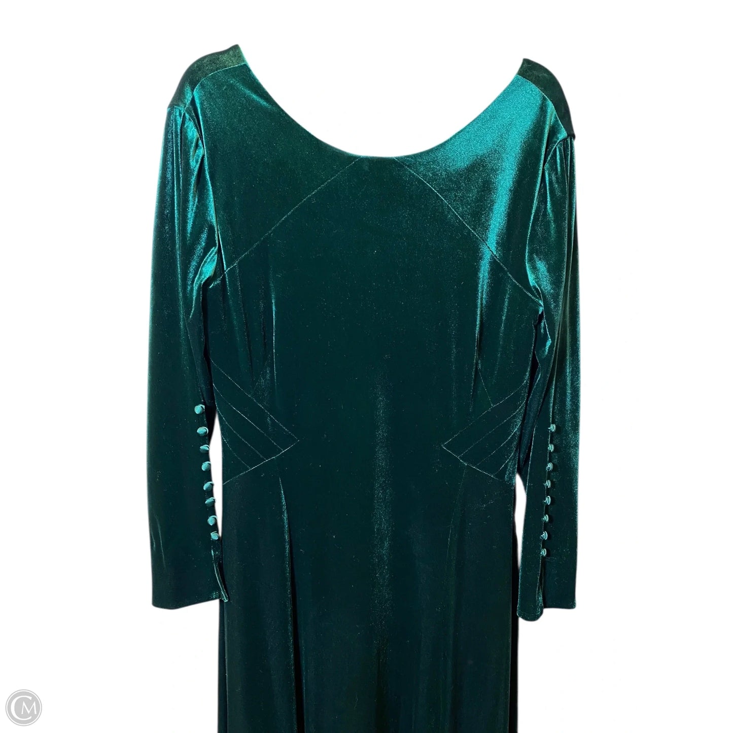 Dress Party Long By Tahari In Green, Size: 16