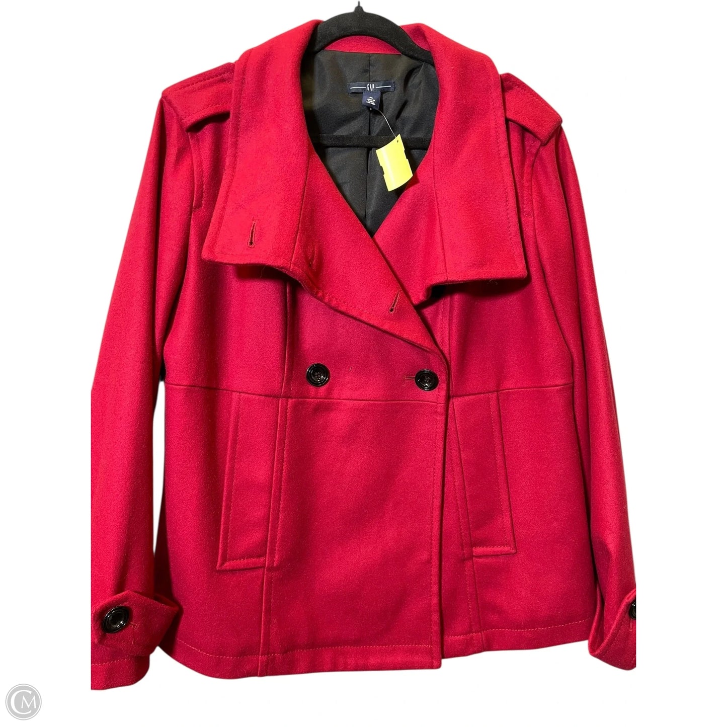 Coat Trench Coat By Gap In Red, Size: Xl