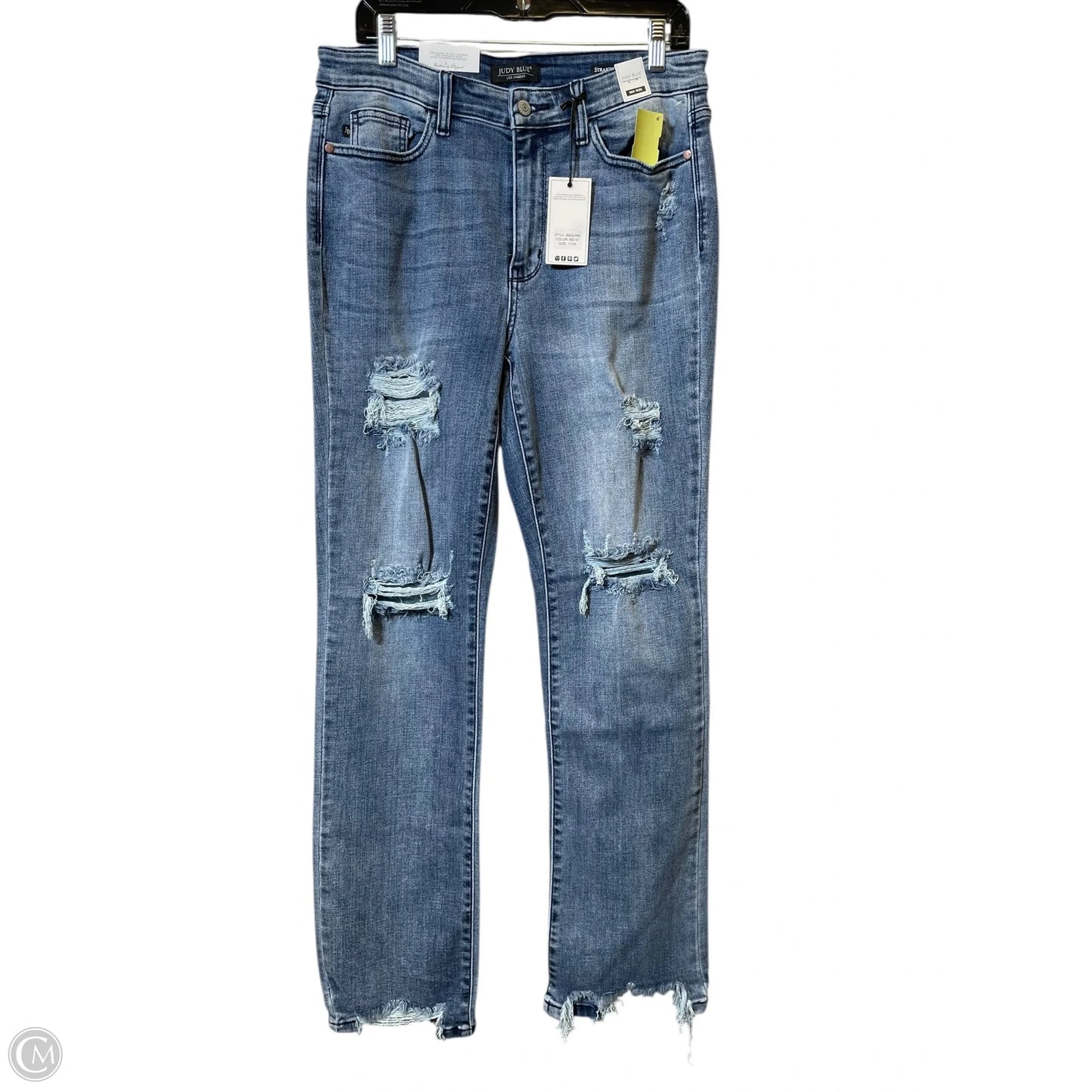 Jeans Straight By Judy Blue In Blue Denim, Size: 10