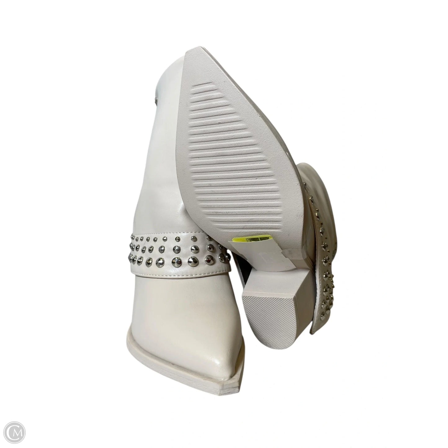 Boots Mid-calf Heels By Wild Diva In Cream, Size: 6.5