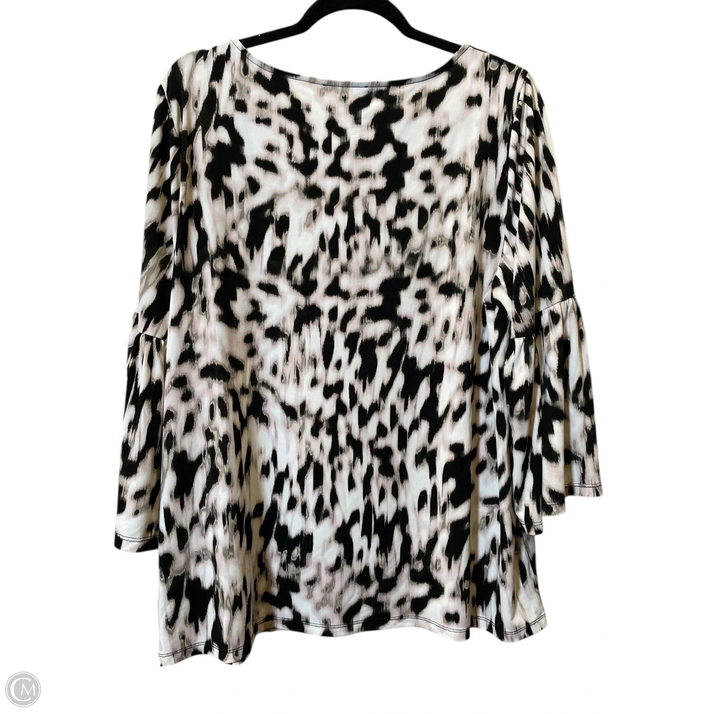 Top Long Sleeve By Calvin Klein In Multi-colored, Size: Xl