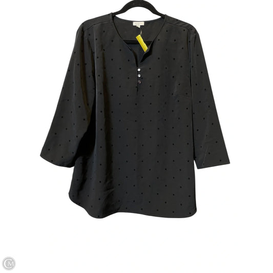 Blouse Long Sleeve By Talbots In Black, Size: Xl
