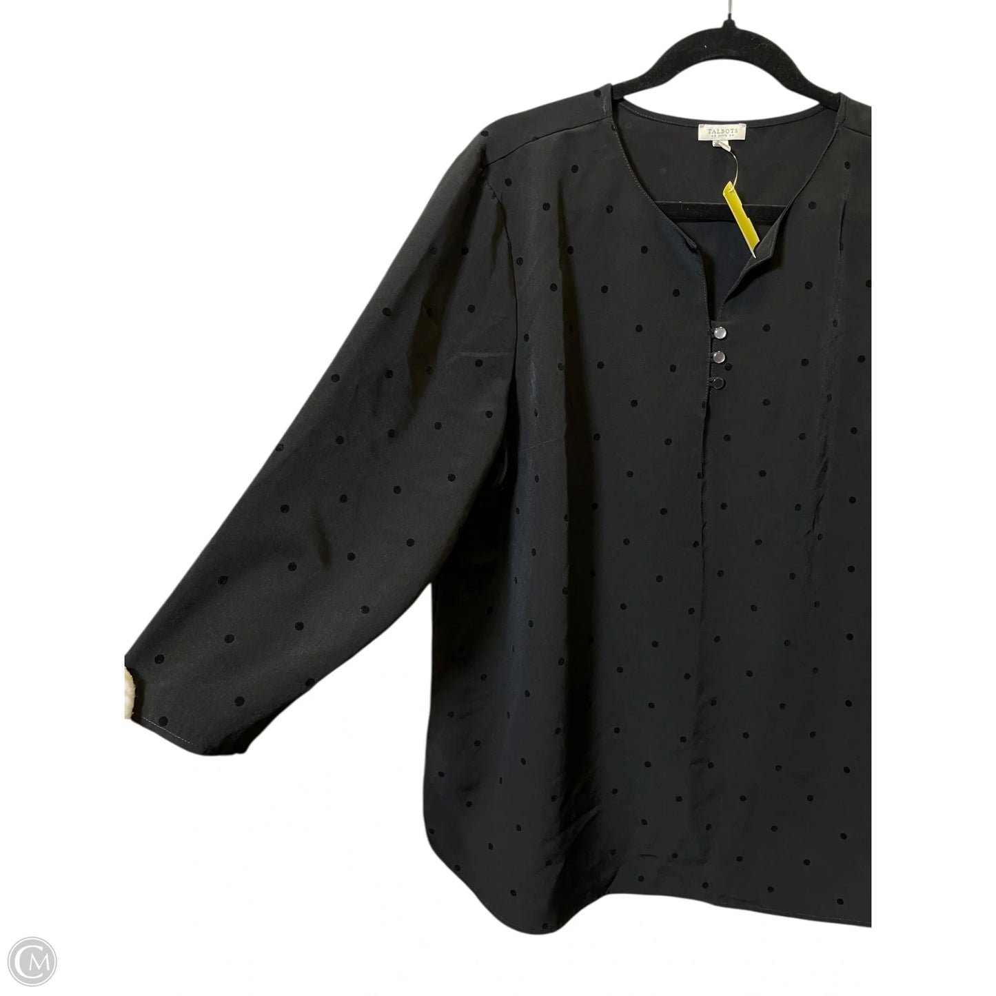 Blouse Long Sleeve By Talbots In Black, Size: Xl