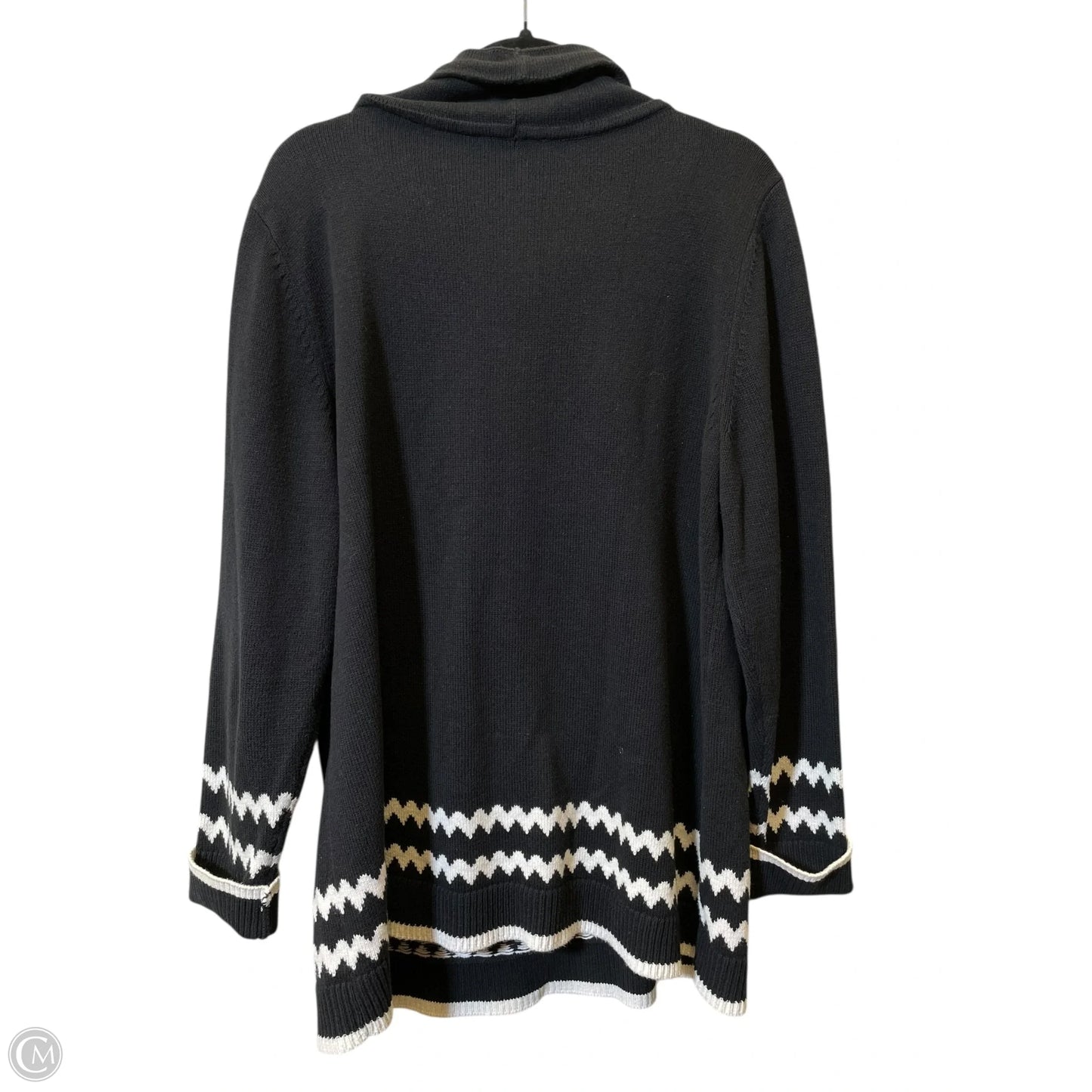 Sweatshirt Collar By Clothes Mentor In Black & White, Size: Xl