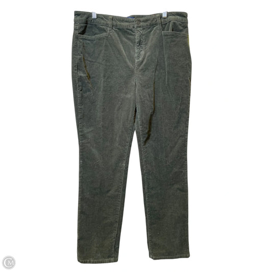 Pants Corduroy By Talbots In Green, Size: 16