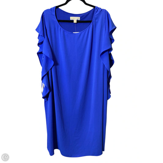 Dress Casual Midi By Michael By Michael Kors In Blue, Size: 3x