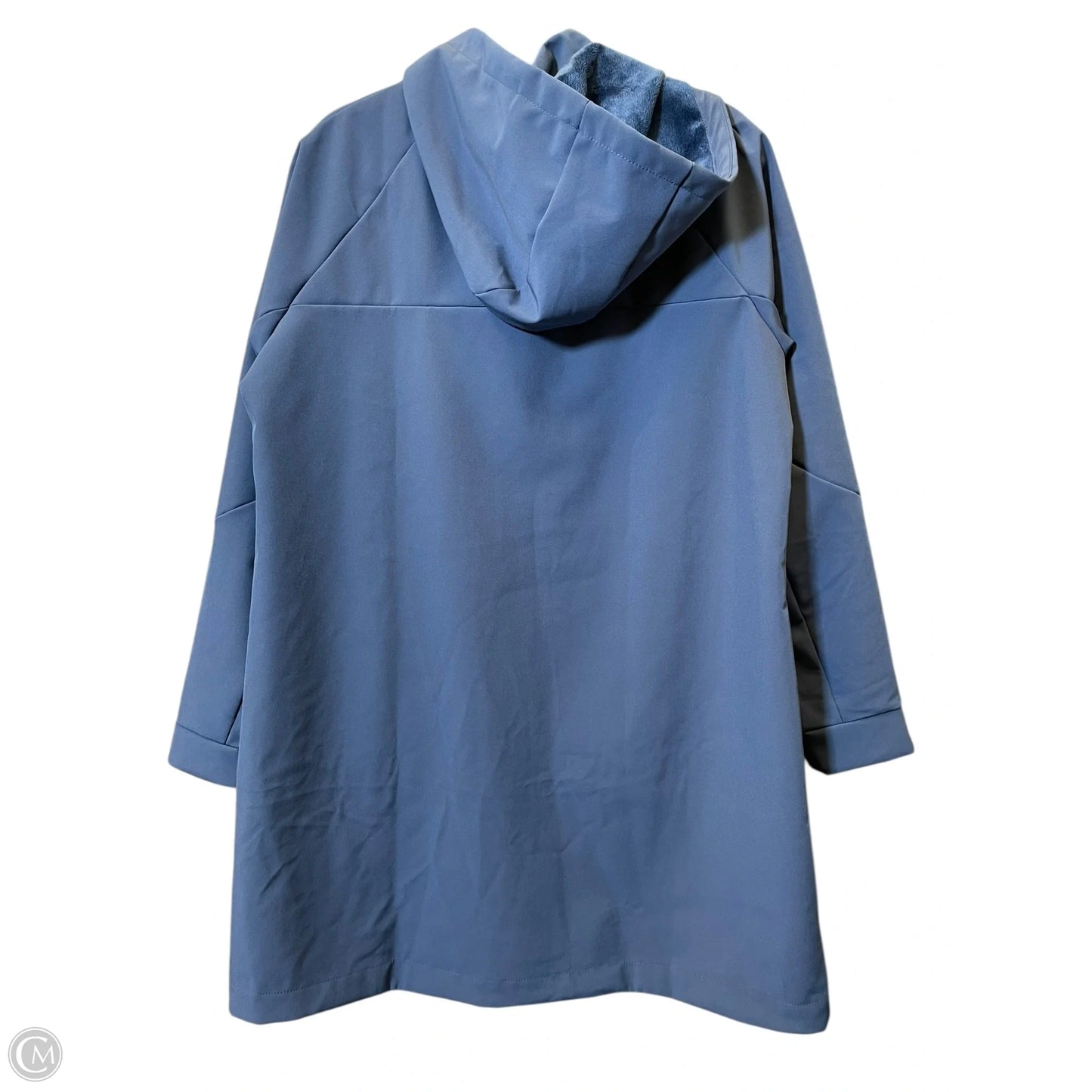 Coat Trench Coat By Mondetta In Blue, Size: Xl