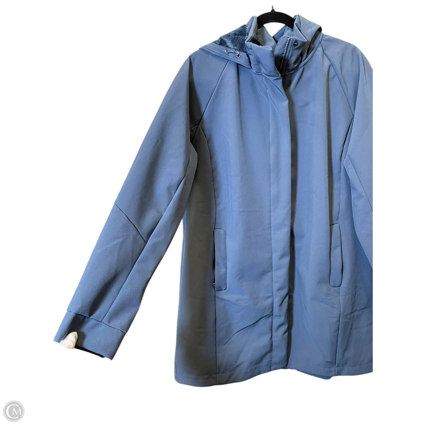 Coat Trench Coat By Mondetta In Blue, Size: Xl