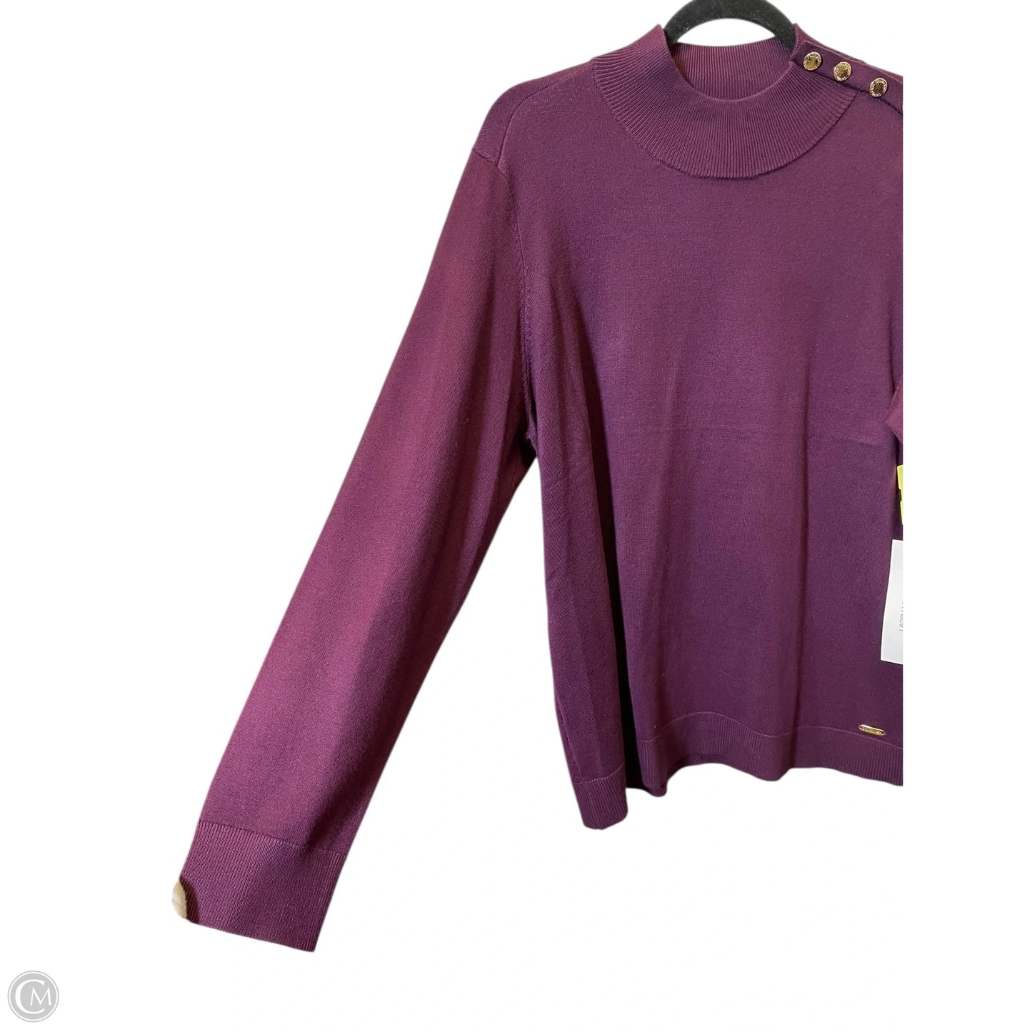 Sweater By Calvin Klein In Purple, Size: Xl