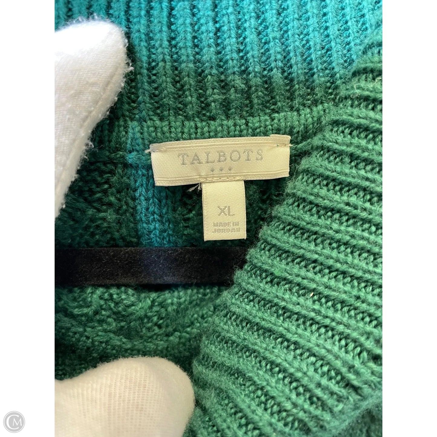 Sweater By Talbots In Green, Size: Xl