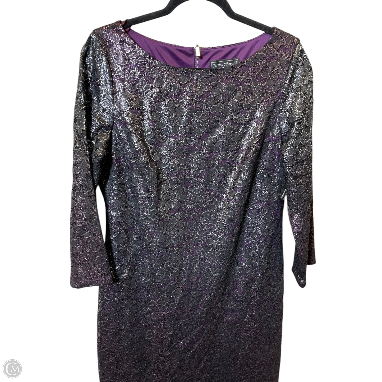 Dress Casual Midi By Jessica Howard In Purple, Size: L
