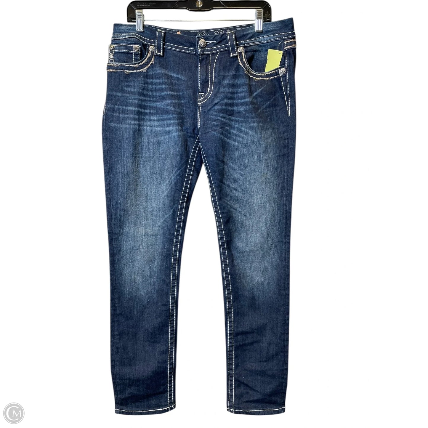 Jeans Flared By Miss Me In Blue Denim, Size: 14