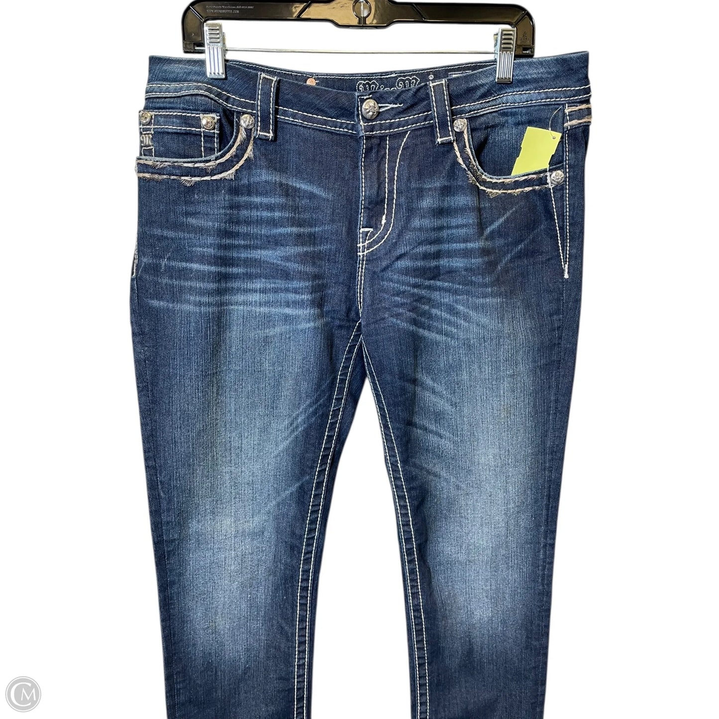 Jeans Flared By Miss Me In Blue Denim, Size: 14