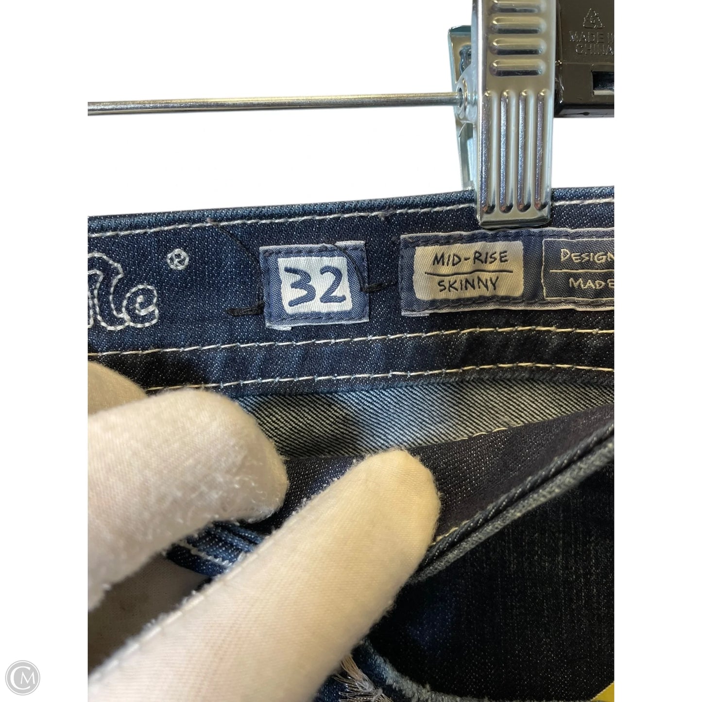 Jeans Flared By Miss Me In Blue Denim, Size: 14