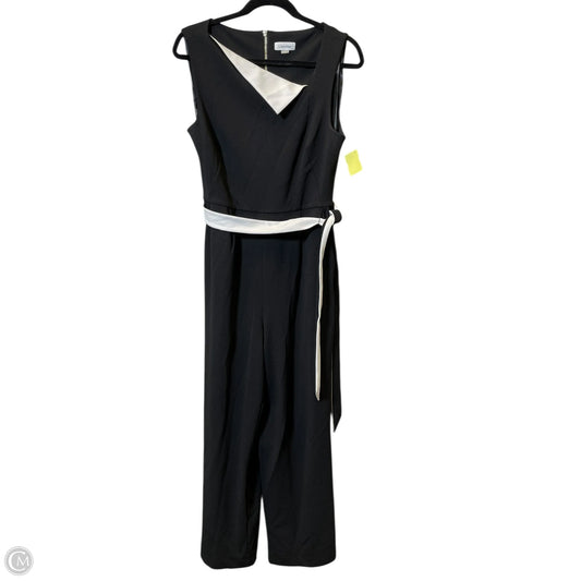 Jumpsuit By Calvin Klein In Black & White, Size: M