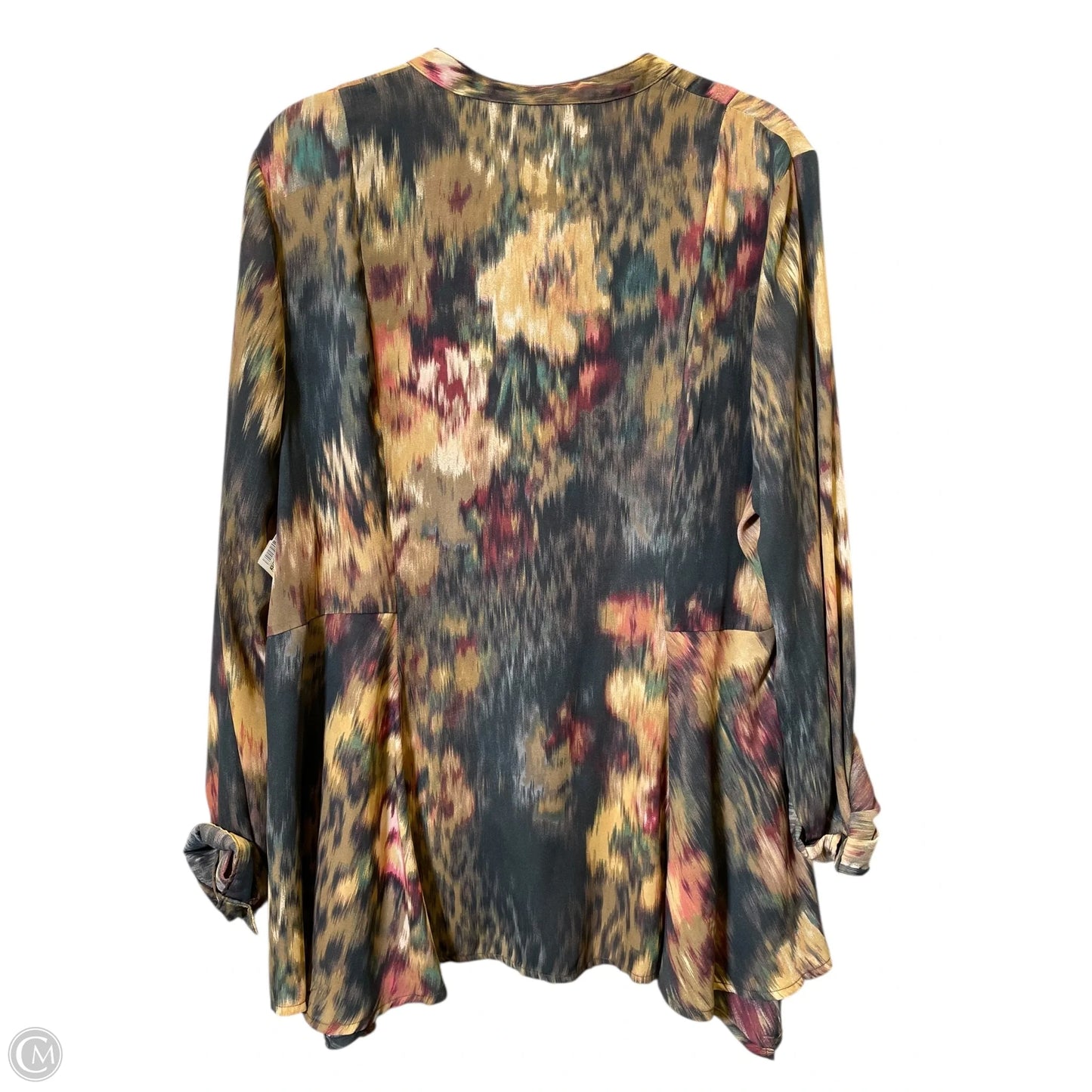 Blouse Long Sleeve By Investments In Multi-colored, Size: Xl