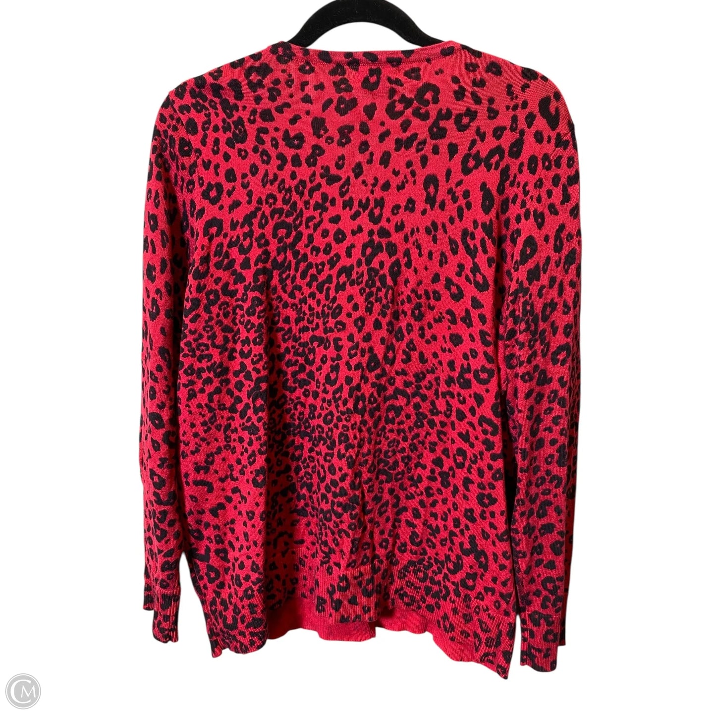 Cardigan By Croft And Barrow In Animal Print, Size: 1x