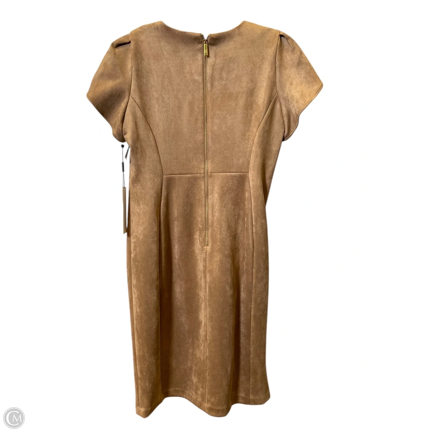 Dress Casual Midi By Calvin Klein In Beige, Size: L