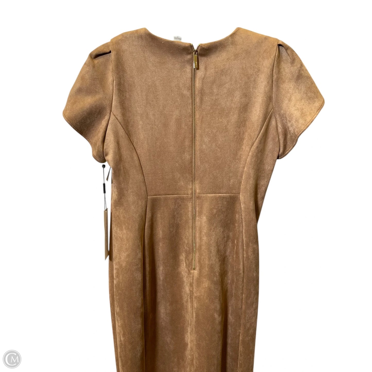 Dress Casual Midi By Calvin Klein In Beige, Size: L