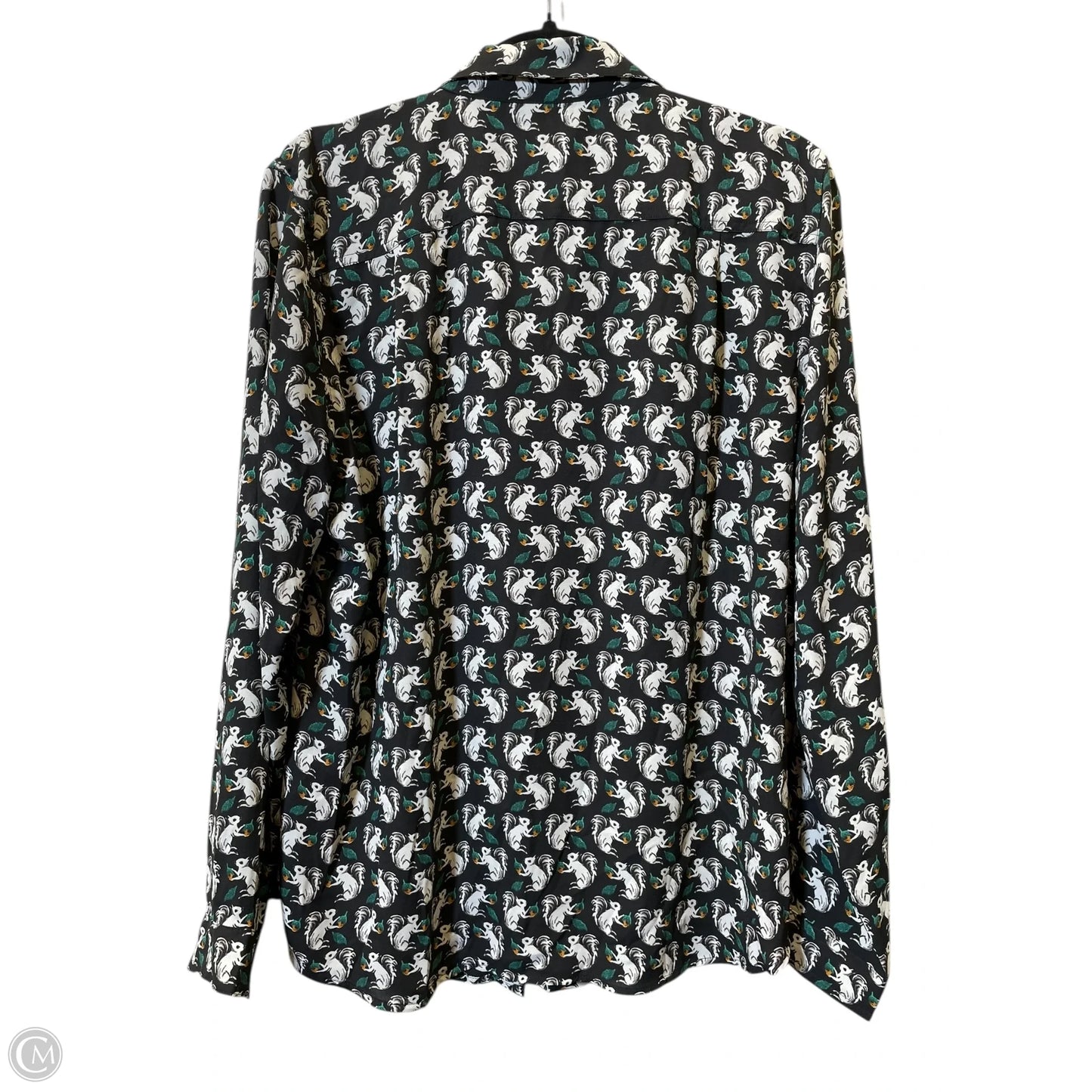 Blouse Long Sleeve By Loft In Multi-colored, Size: L