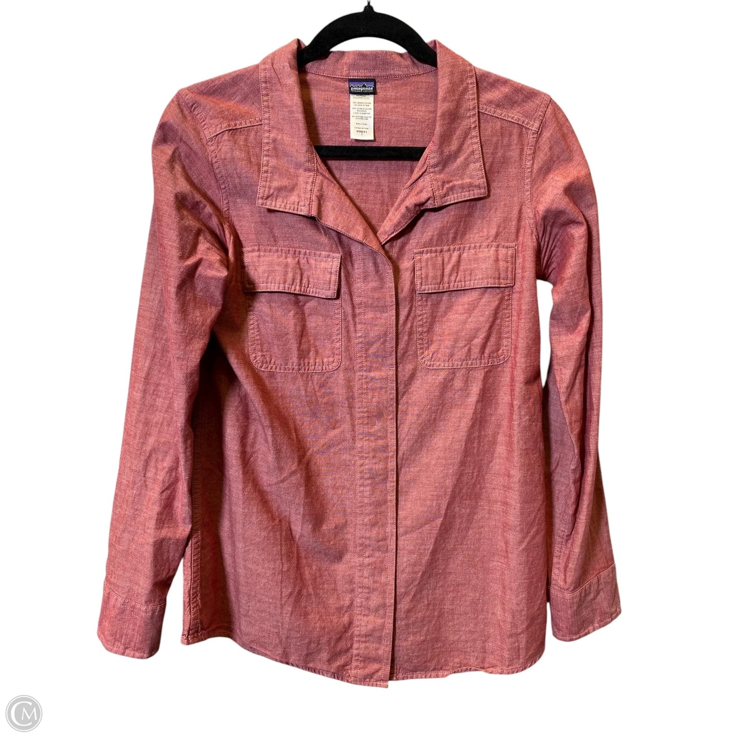 Blouse Long Sleeve By Patagonia In Red, Size: 4