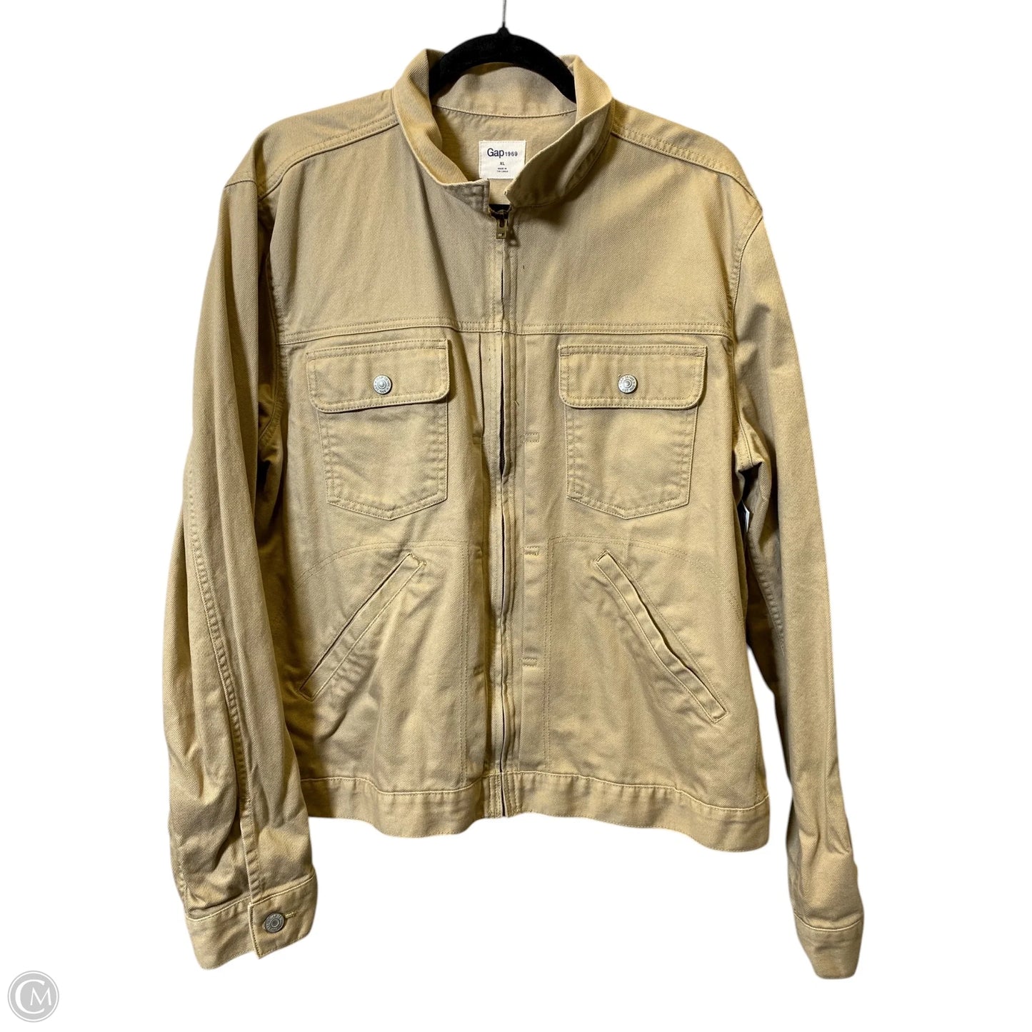 Jacket Denim By Gap In Beige, Size: Xl