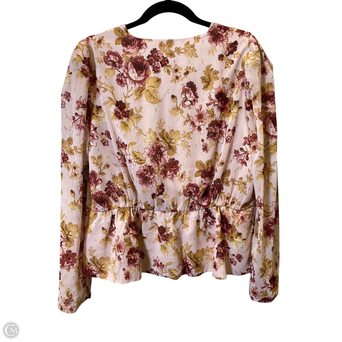 Blouse Long Sleeve By Express In Coral, Size: Xl