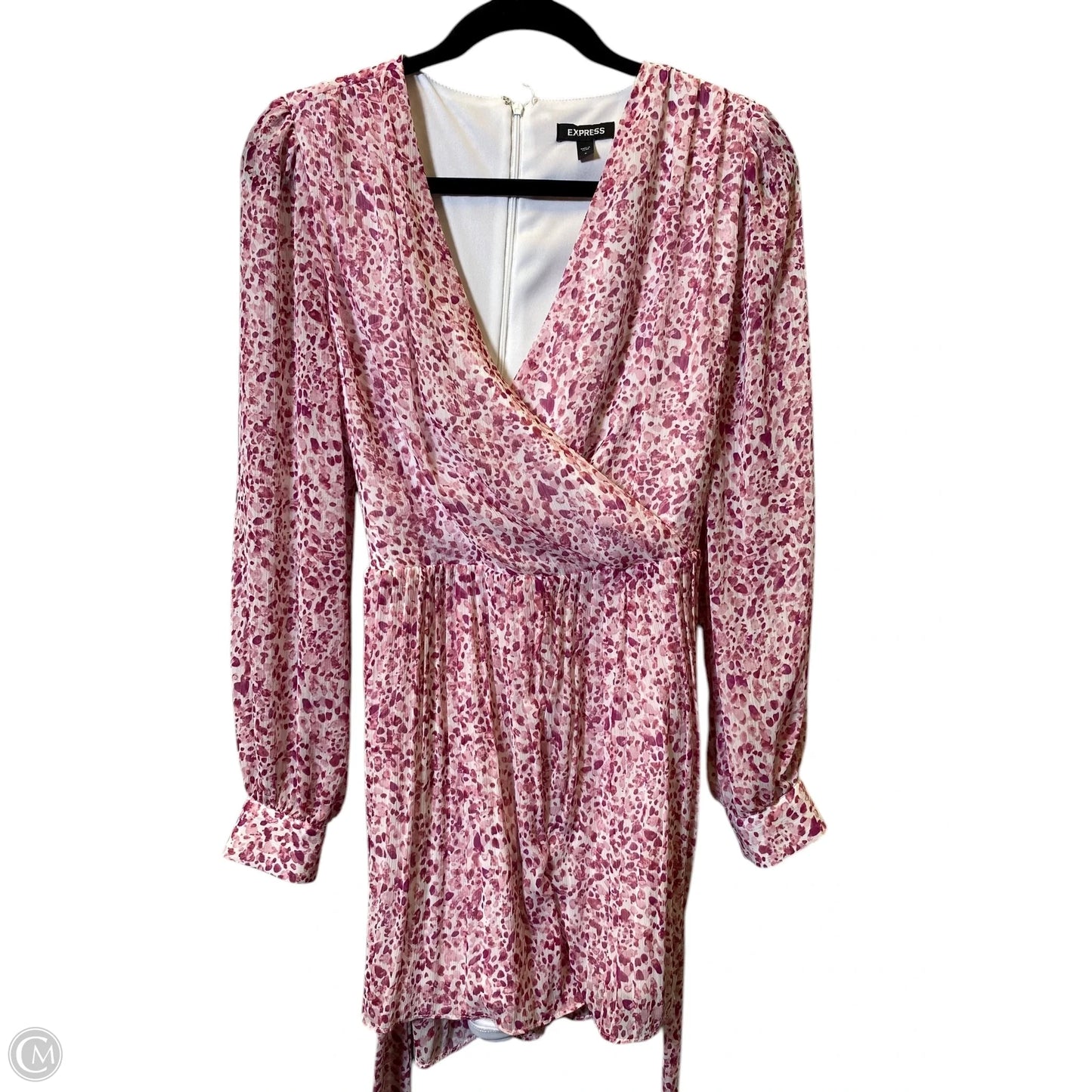 Romper By Express In Pink & White, Size: S