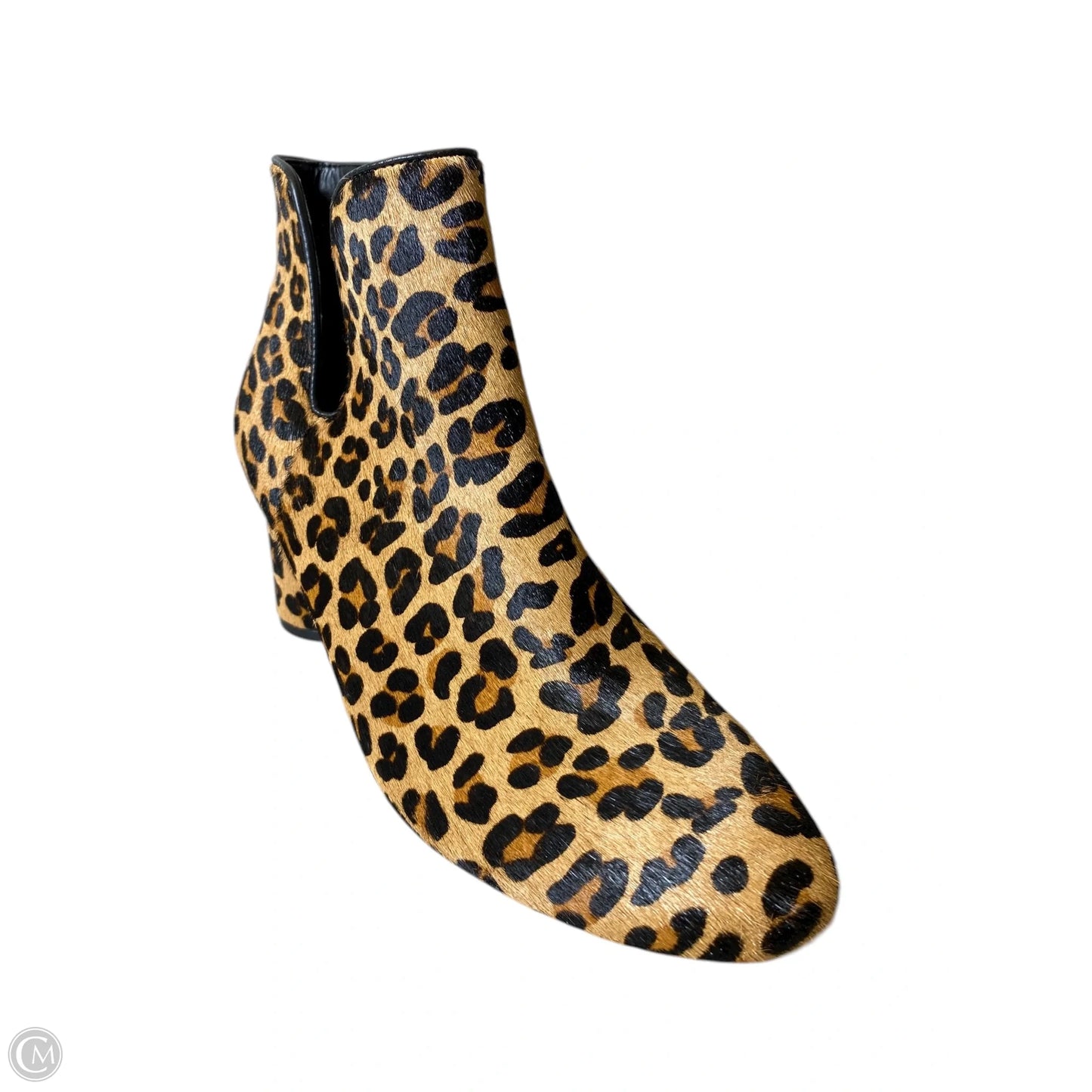 Boots Ankle Heels By Chicos In Animal Print, Size: 8